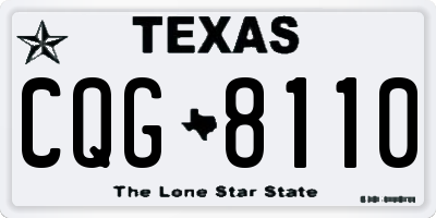 TX license plate CQG8110