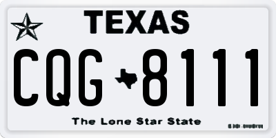 TX license plate CQG8111