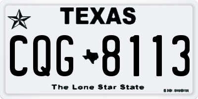 TX license plate CQG8113