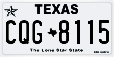 TX license plate CQG8115
