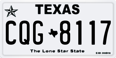TX license plate CQG8117
