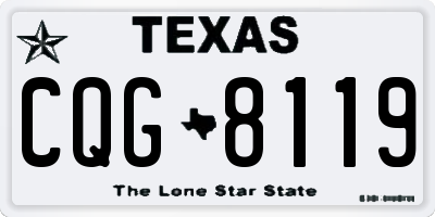 TX license plate CQG8119