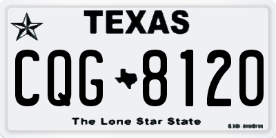 TX license plate CQG8120