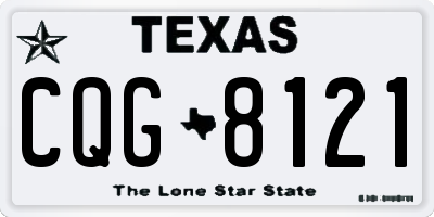 TX license plate CQG8121