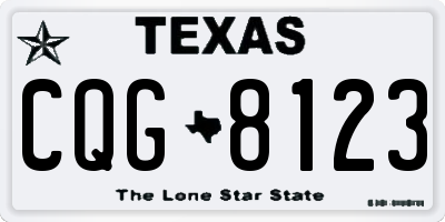 TX license plate CQG8123