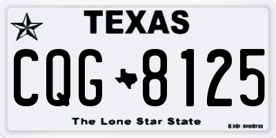 TX license plate CQG8125