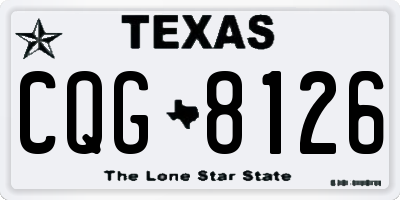TX license plate CQG8126