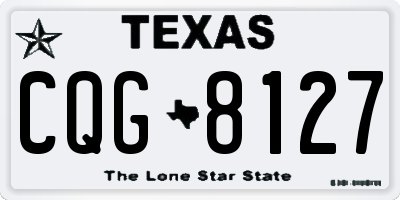 TX license plate CQG8127