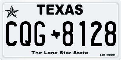 TX license plate CQG8128