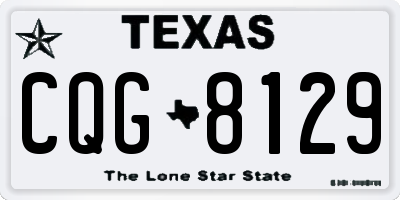 TX license plate CQG8129