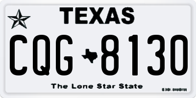 TX license plate CQG8130
