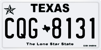 TX license plate CQG8131