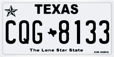 TX license plate CQG8133