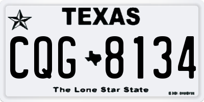 TX license plate CQG8134