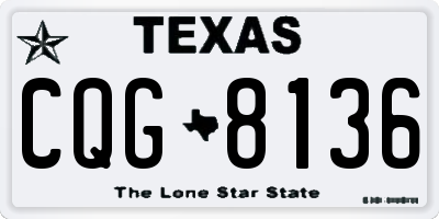 TX license plate CQG8136