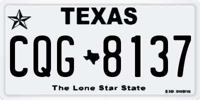 TX license plate CQG8137
