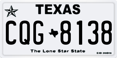 TX license plate CQG8138