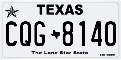 TX license plate CQG8140