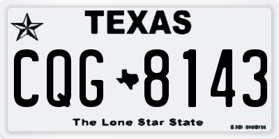 TX license plate CQG8143