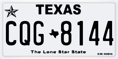 TX license plate CQG8144