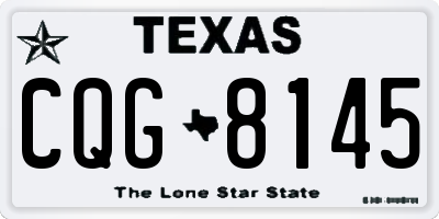 TX license plate CQG8145