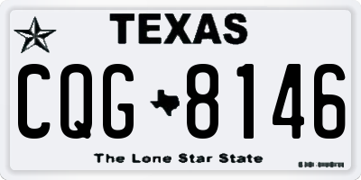 TX license plate CQG8146