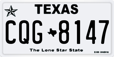 TX license plate CQG8147