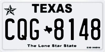 TX license plate CQG8148