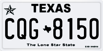 TX license plate CQG8150