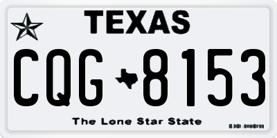 TX license plate CQG8153