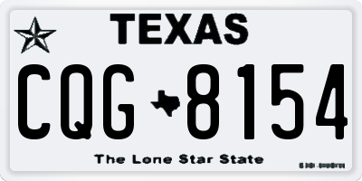 TX license plate CQG8154