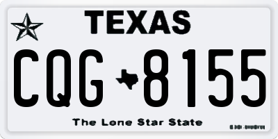 TX license plate CQG8155