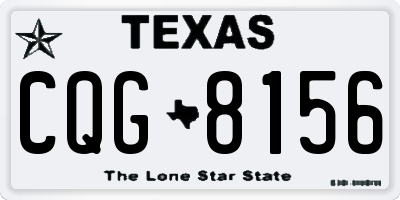 TX license plate CQG8156