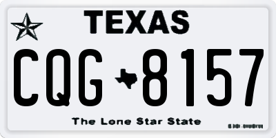 TX license plate CQG8157