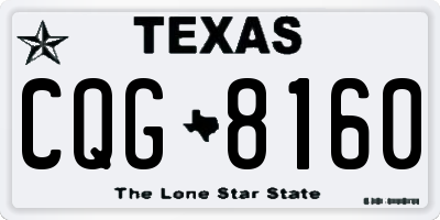 TX license plate CQG8160