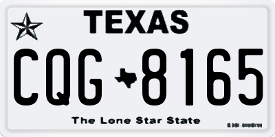 TX license plate CQG8165