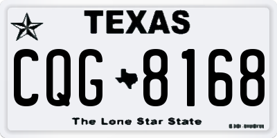 TX license plate CQG8168