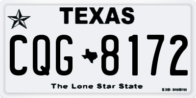 TX license plate CQG8172