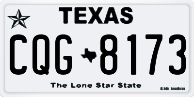 TX license plate CQG8173