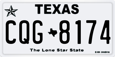TX license plate CQG8174