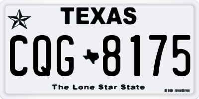 TX license plate CQG8175