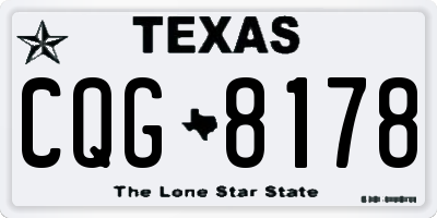 TX license plate CQG8178