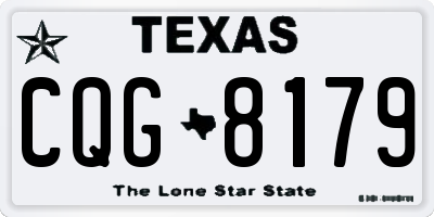TX license plate CQG8179