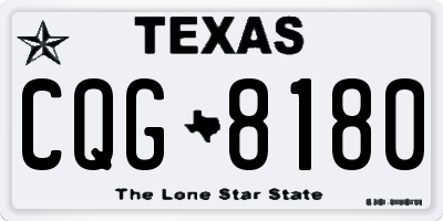 TX license plate CQG8180