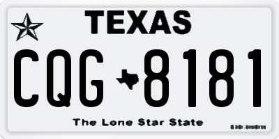 TX license plate CQG8181