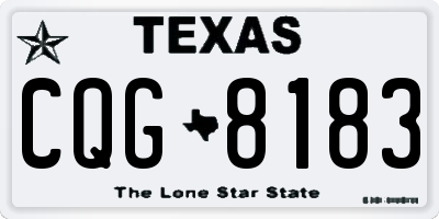 TX license plate CQG8183