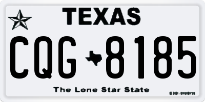 TX license plate CQG8185