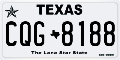 TX license plate CQG8188