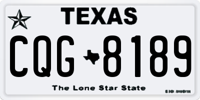 TX license plate CQG8189