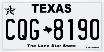 TX license plate CQG8190